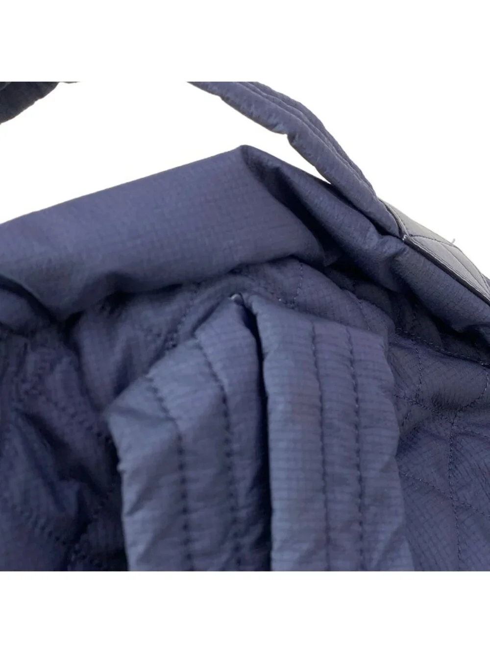Chanel Backpack Quilted Dark Navy White
